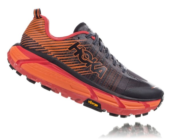 Hoka One One EVO Mafate 2 Womens UK - Black / Red Trail Running Shoes - QWHBL9602